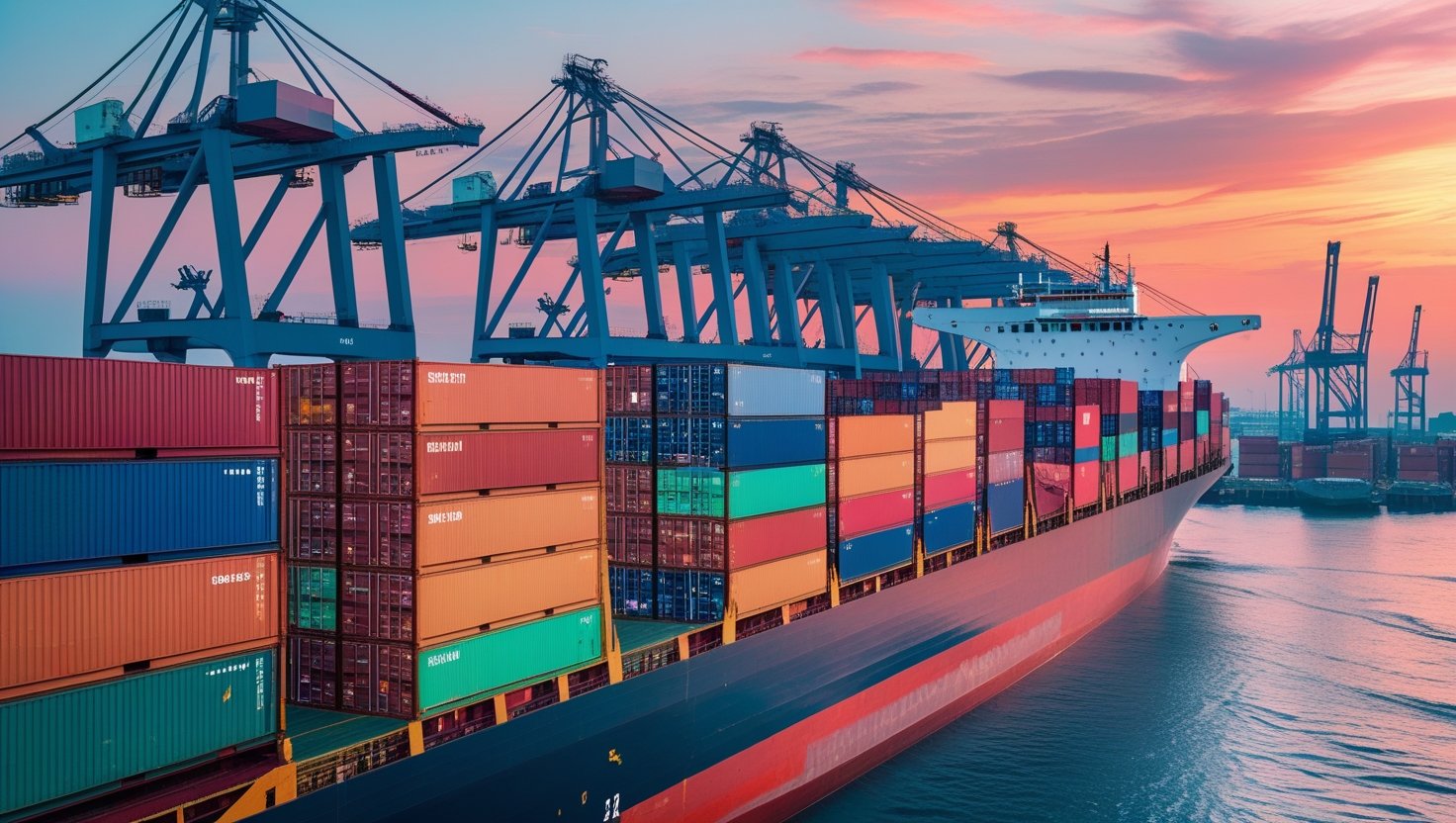 Sea freight cargo ship